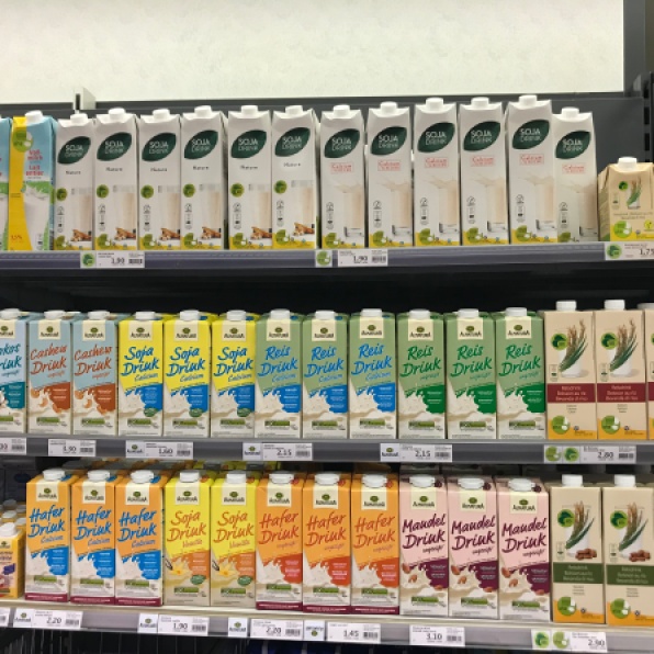 Range of milks in Migros
